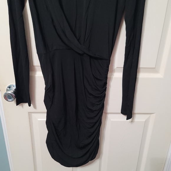 ~NWT~ Rag & Bone dress Holly Drape Ruched Minidress Black Size X-Large - Picture 7 of 16